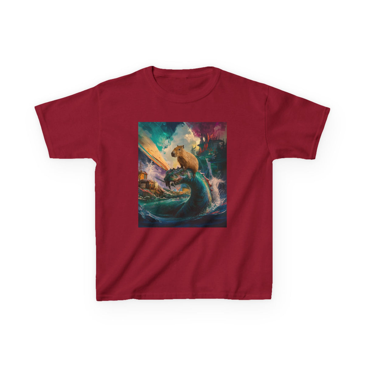 Kids T-Shirt — Colorful Surfing Bear Adventure Graphic Tee