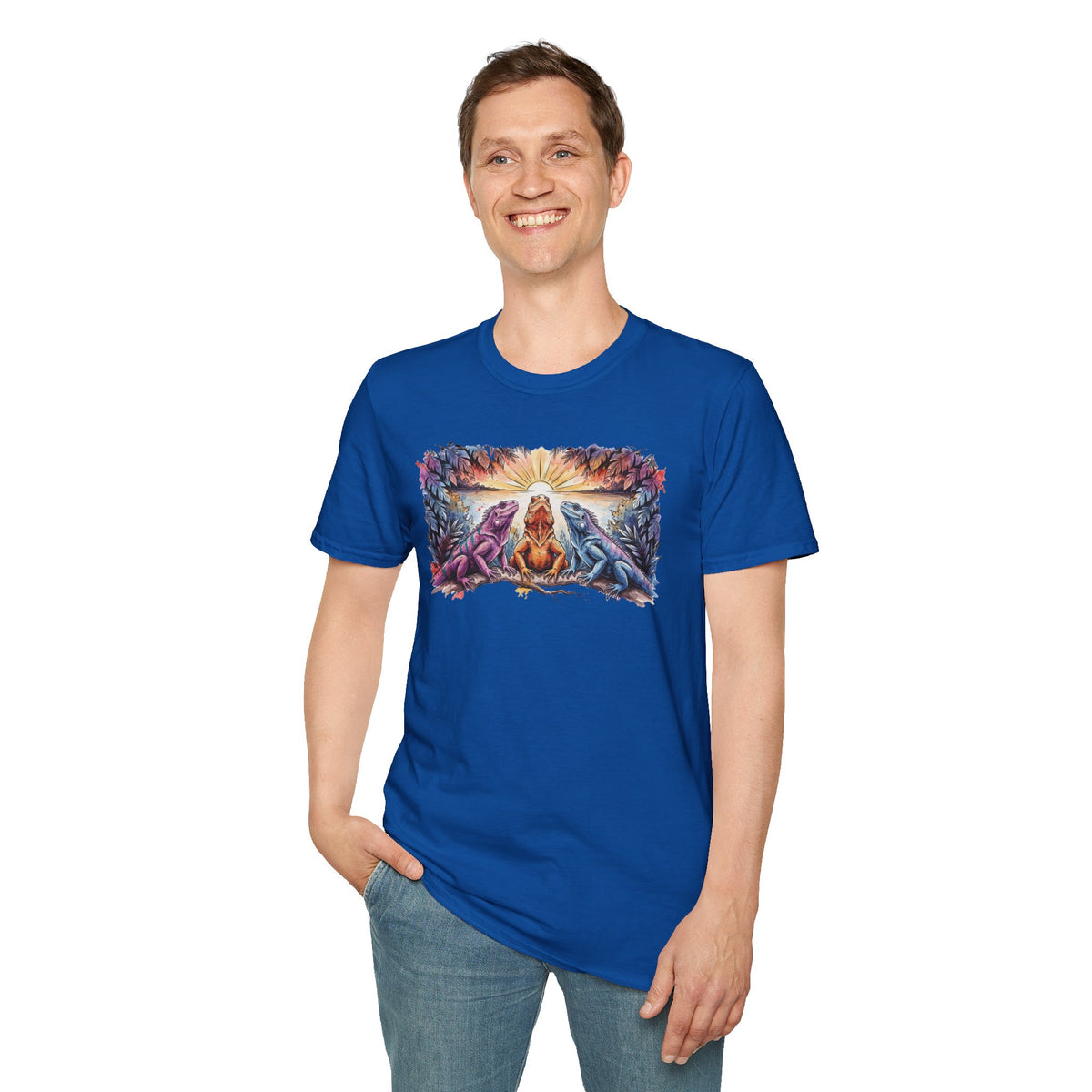 Tres iguanas T-Shirt — Sunrise Tribal Animal Harmony Tee