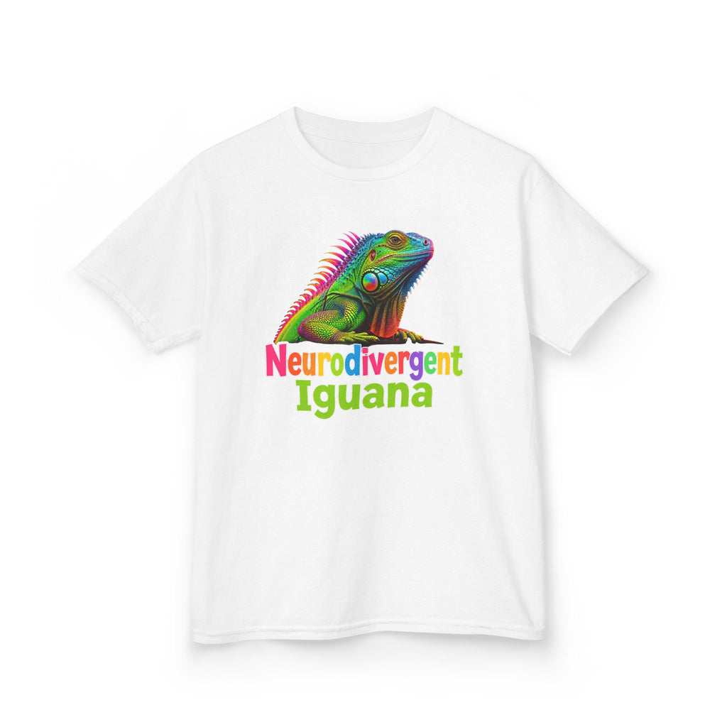 Kids T‑Shirt — Colorful "Neurodivergent Iguana" Graphic Tee