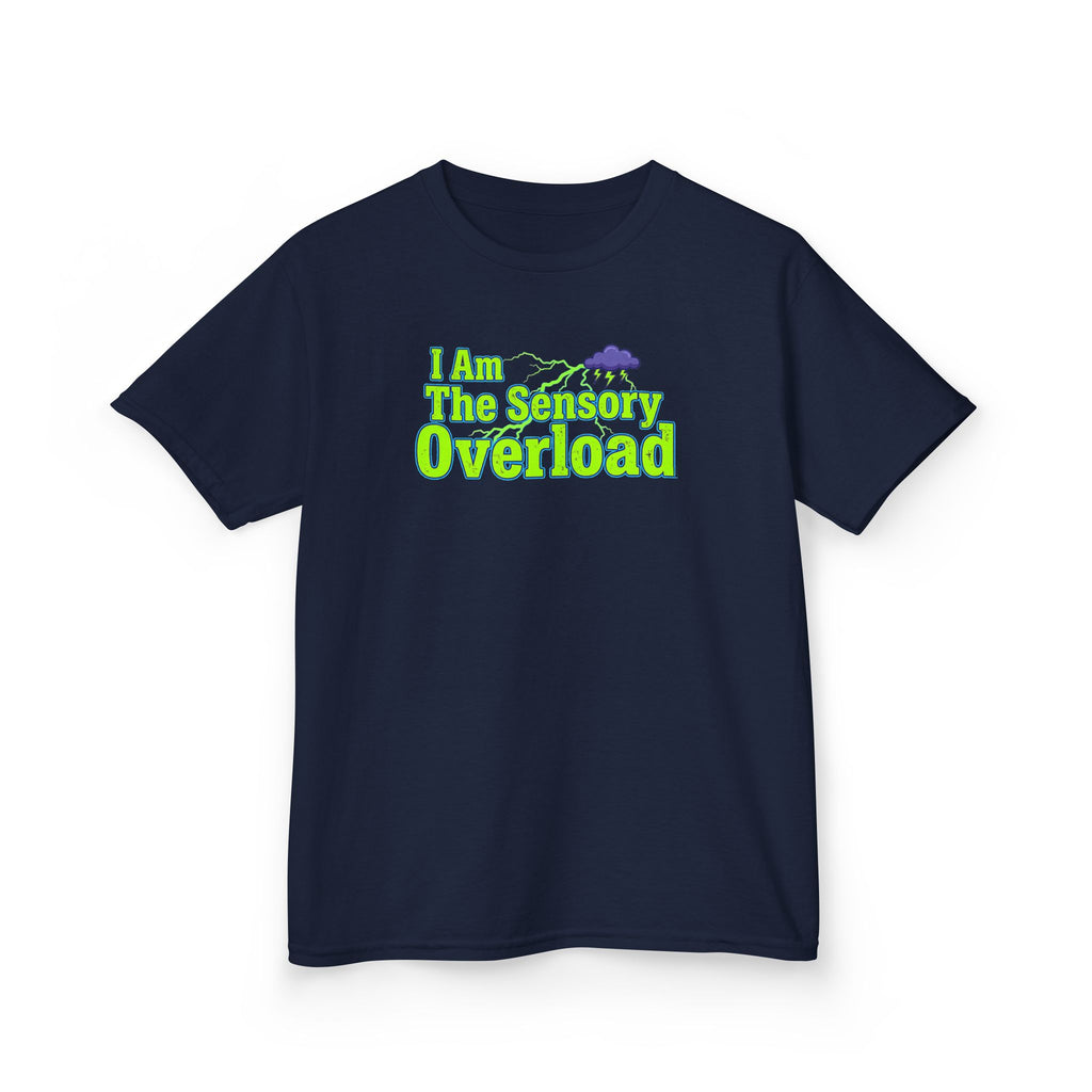 Kids T-Shirt — "I Am The Sensory Overload" Neon Graphic