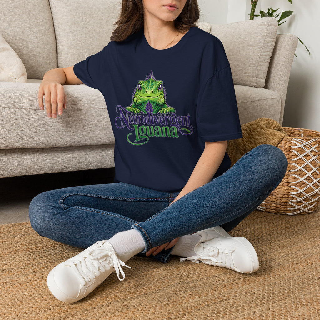 Neurodivergent Iguana T-Shirt — Cute Green Lizard Pride Tee