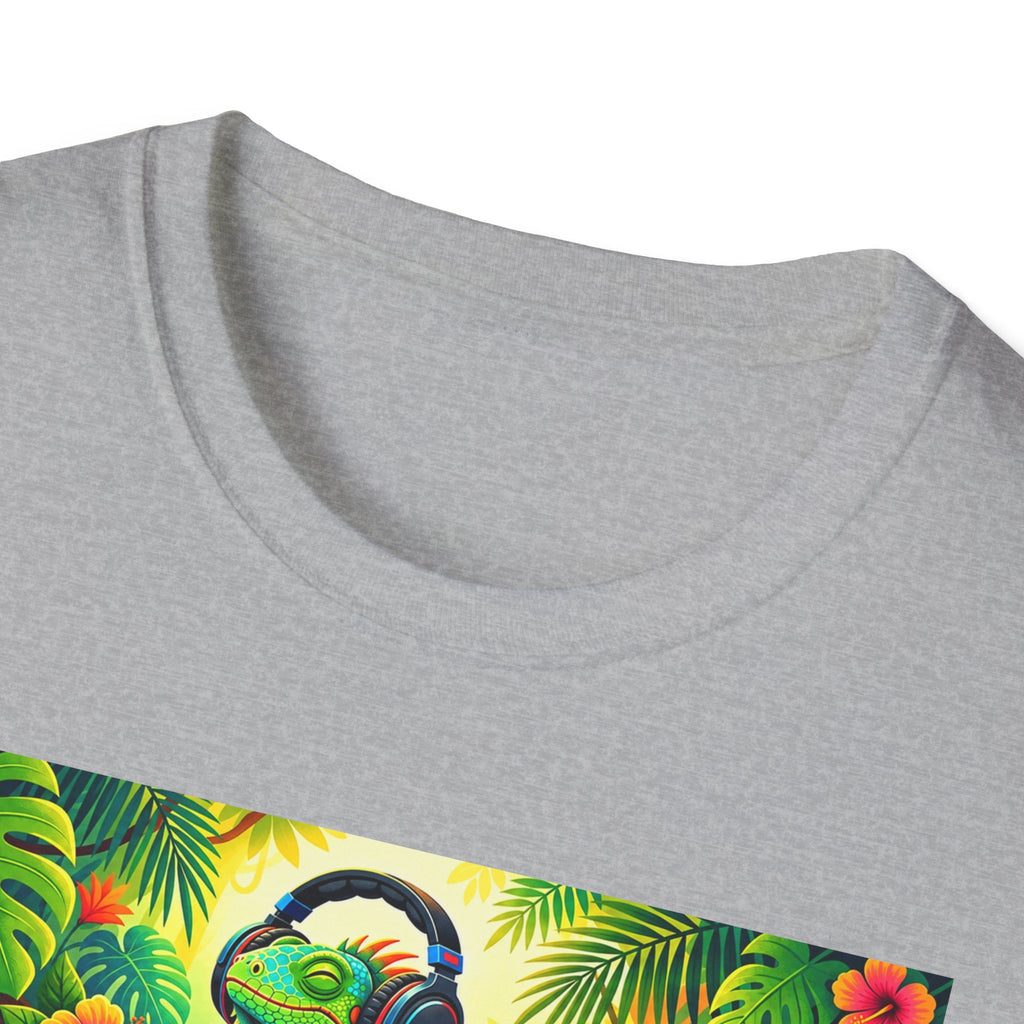 Autism Awareness T-Shirt — 'I Love Music, I Hear Headphones' Floral Design