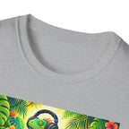 Autism Awareness T-Shirt — 'I Love Music, I Hear Headphones' Floral Design
