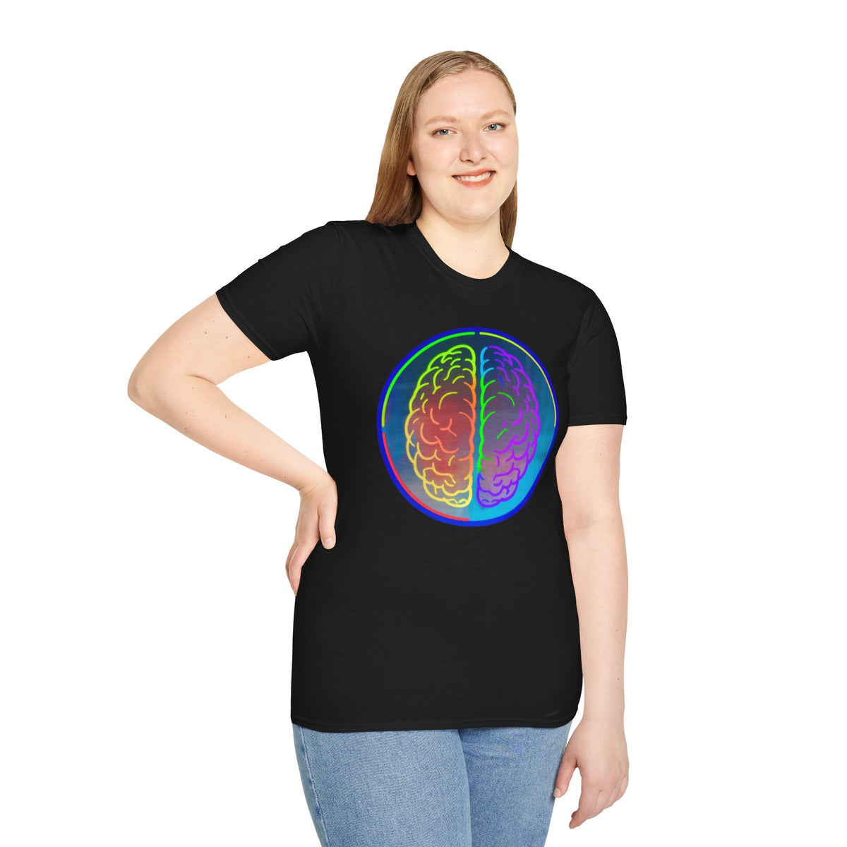 Rainbow Brain Graphic T-Shirt