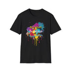 T‑Shirt — “Be a Mensch, Do a Mitzvah” Colorful Splash Bar/Bat Mitzvah Tee