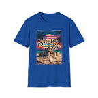 Siesta Key Retro Sunset T-Shirt — Vintage Beach Sandcastle Tee