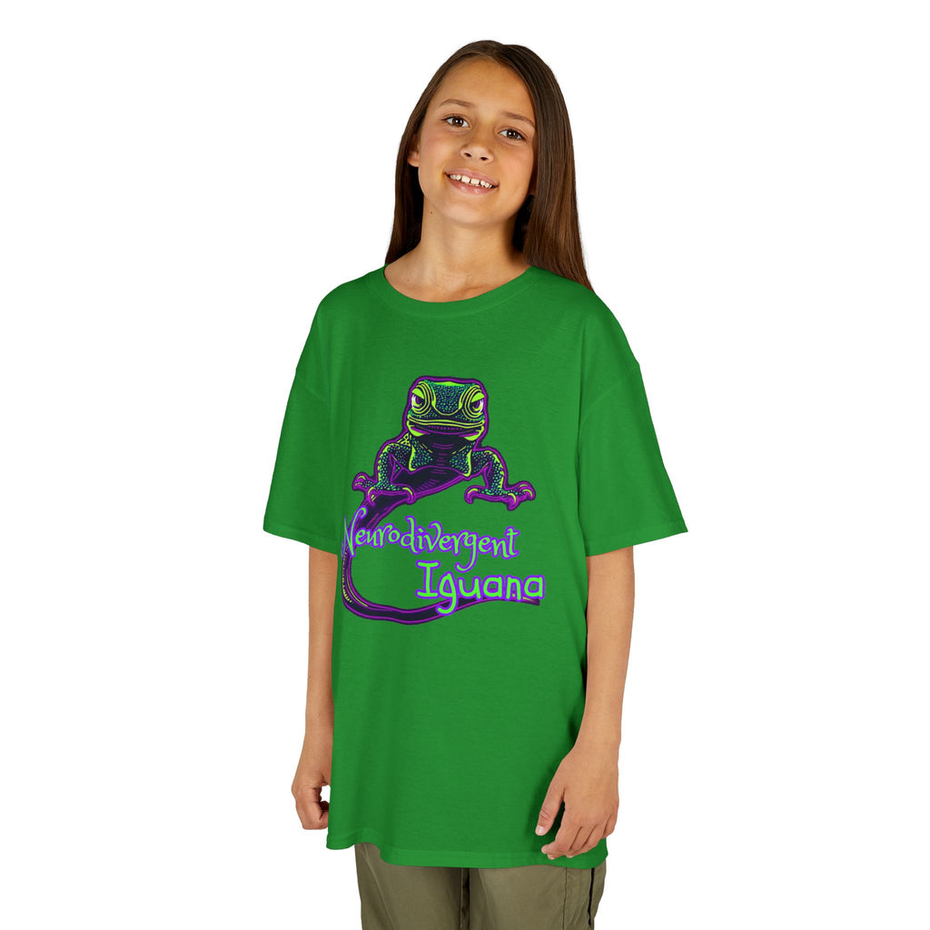 Kids Tee — Neon Chubby Iguana Graphic