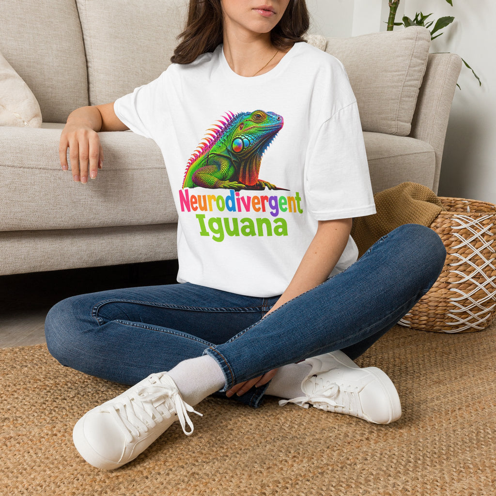 Neurodivergent Iguana T-Shirt — Colorful Pride Lizard Tee