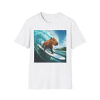 Capybara Surfing T-Shirt — Funny Animal Beach Tee
