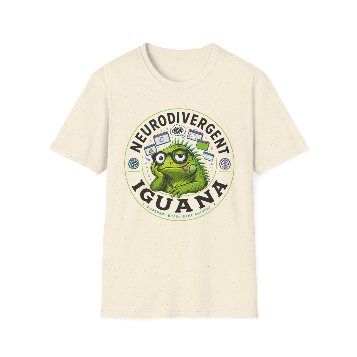 Neurodivergent Iguana T-Shirt — Cute Pride Neurodiversity Tee