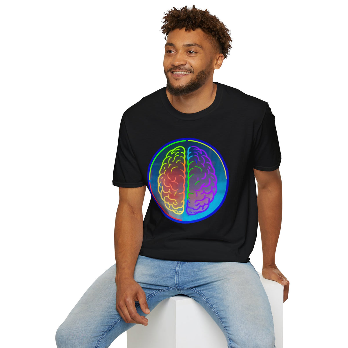 Rainbow Brain Graphic T-Shirt