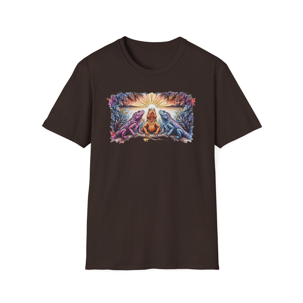 Tres iguanas T-Shirt — Sunrise Tribal Animal Harmony Tee