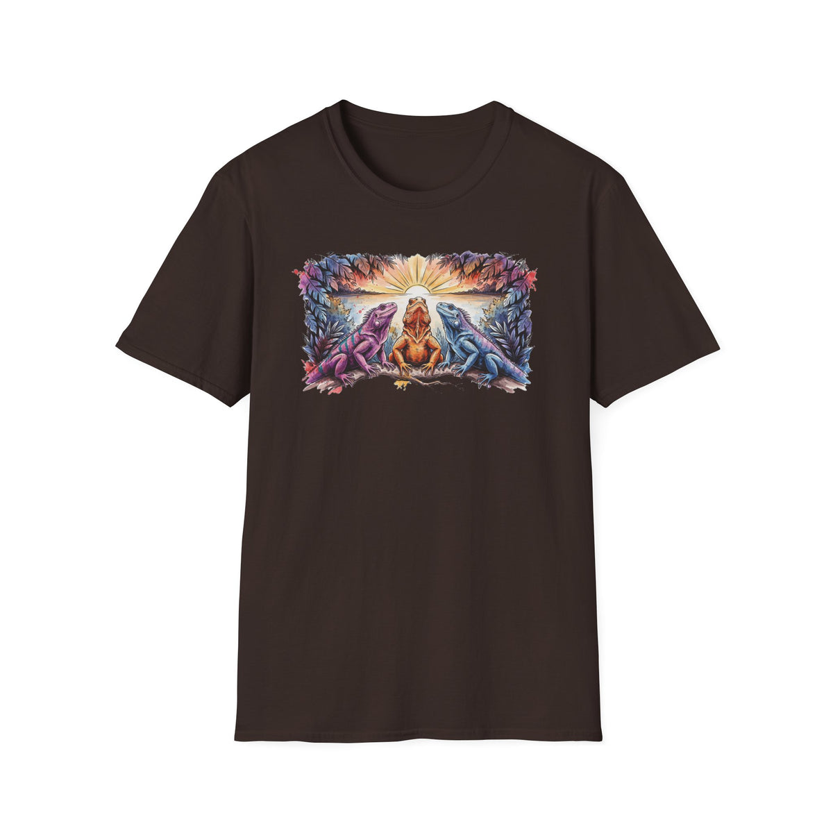 Tres iguanas T-Shirt — Sunrise Tribal Animal Harmony Tee