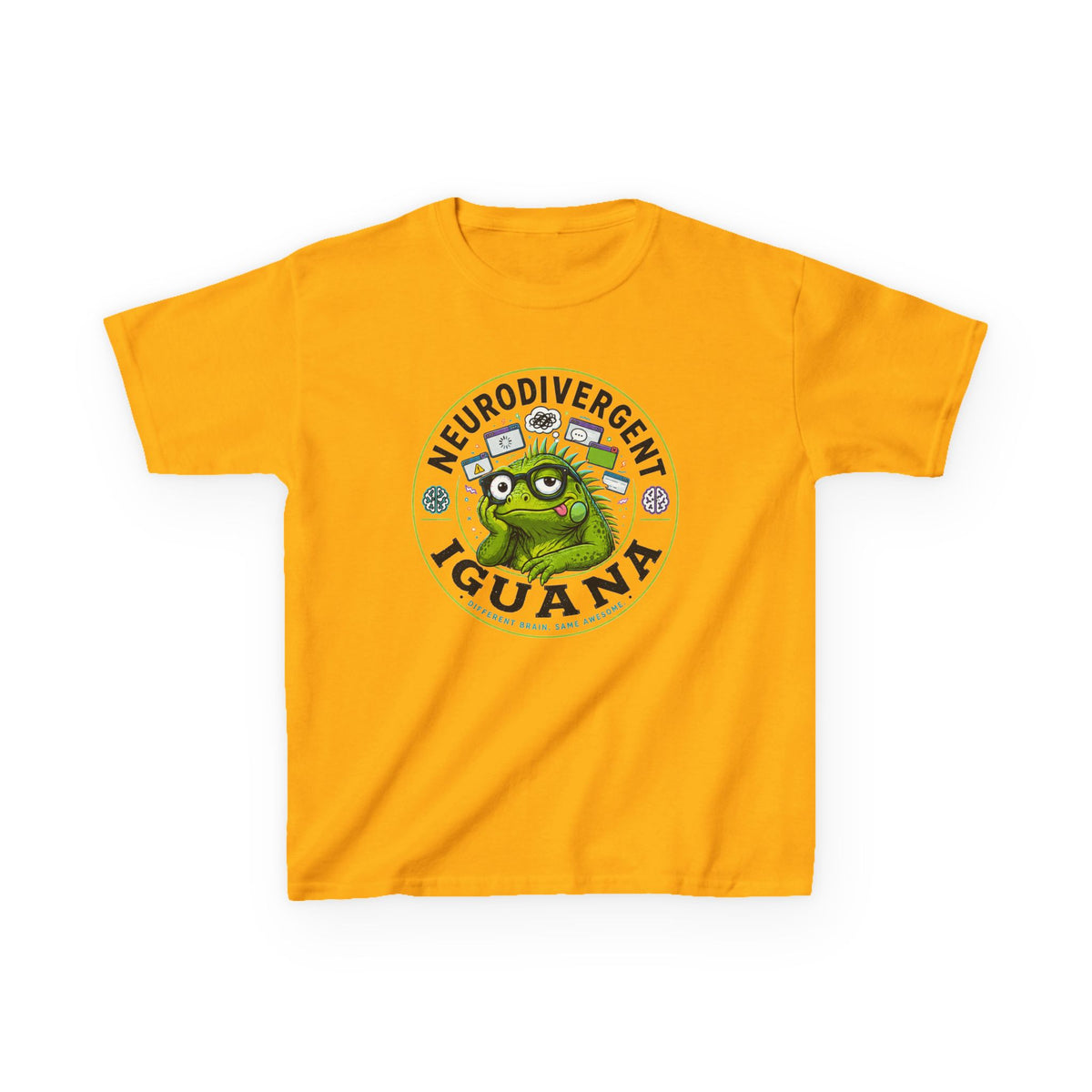 Neurodivergent Iguana Kids Tee