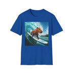 Capybara Surfing T-Shirt — Funny Animal Beach Tee