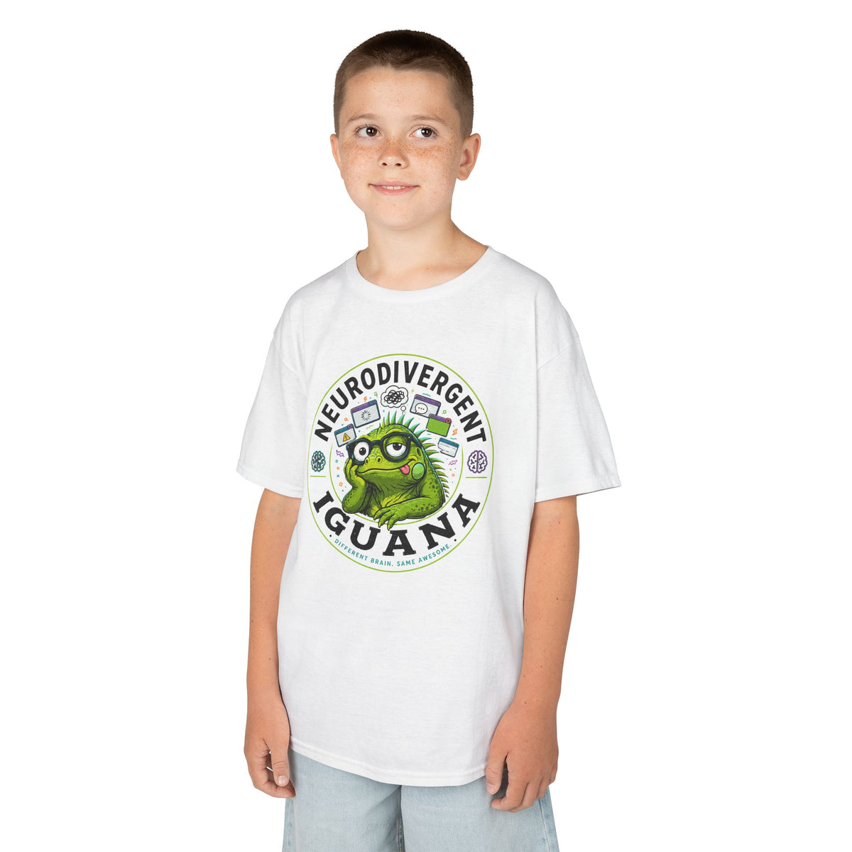 Neurodivergent Iguana Kids Tee