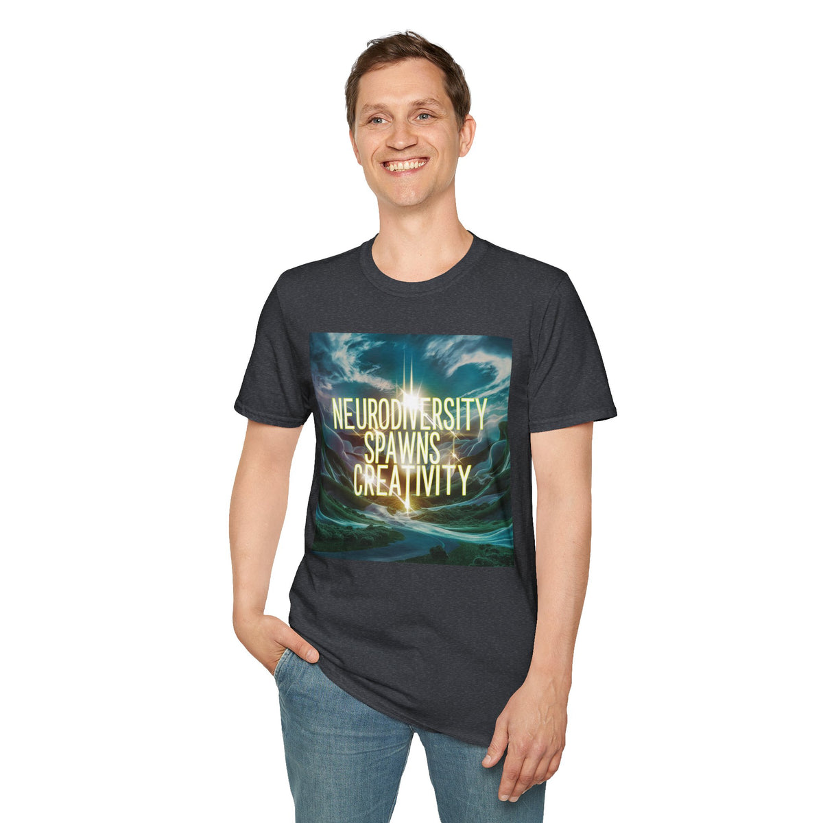 T-Shirt — "Neurodiversity Spawns Creativity" Inspirational Graphic Tee