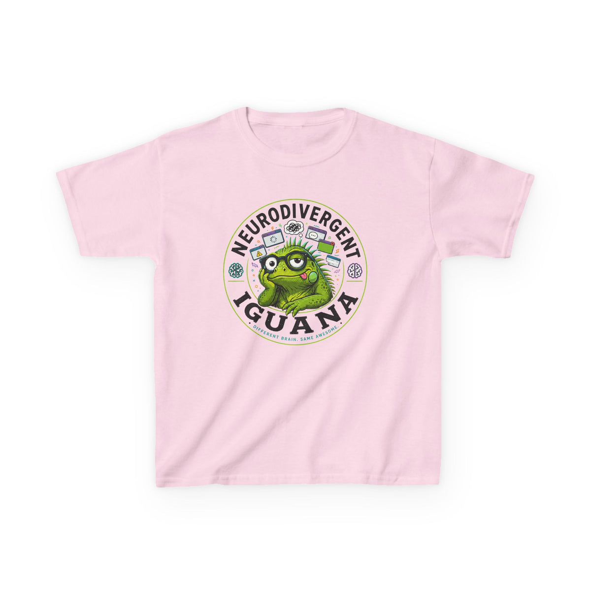 Neurodivergent Iguana Kids Tee