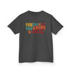 Kids T‑Shirt – "Powered by Dopamine & Spite" Retro Graphic Tee