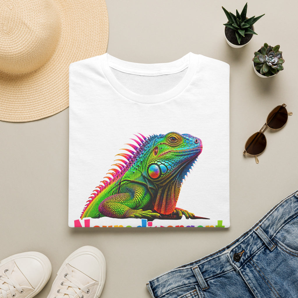 Neurodivergent Iguana T-Shirt — Colorful Pride Lizard Tee