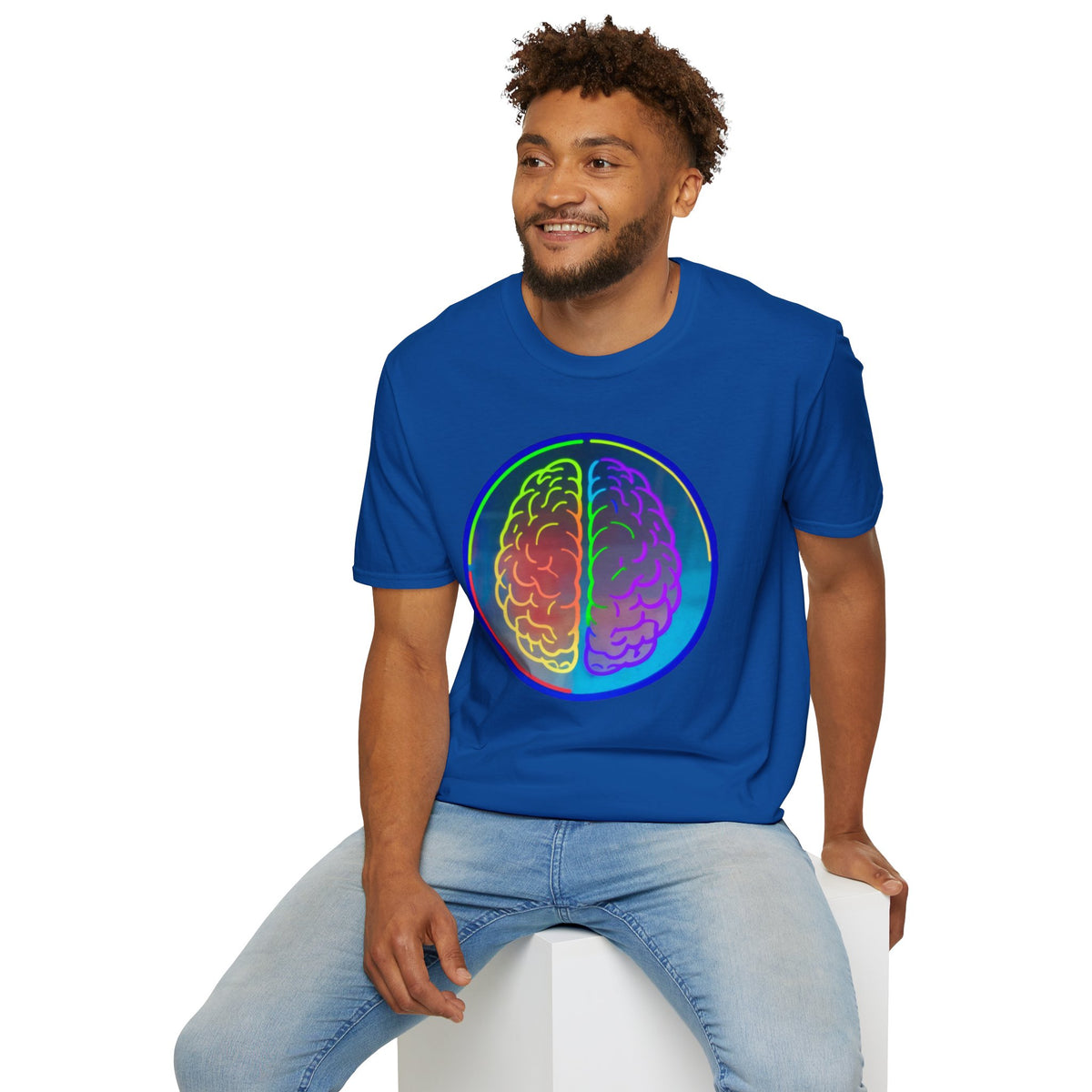 Rainbow Brain Graphic T-Shirt