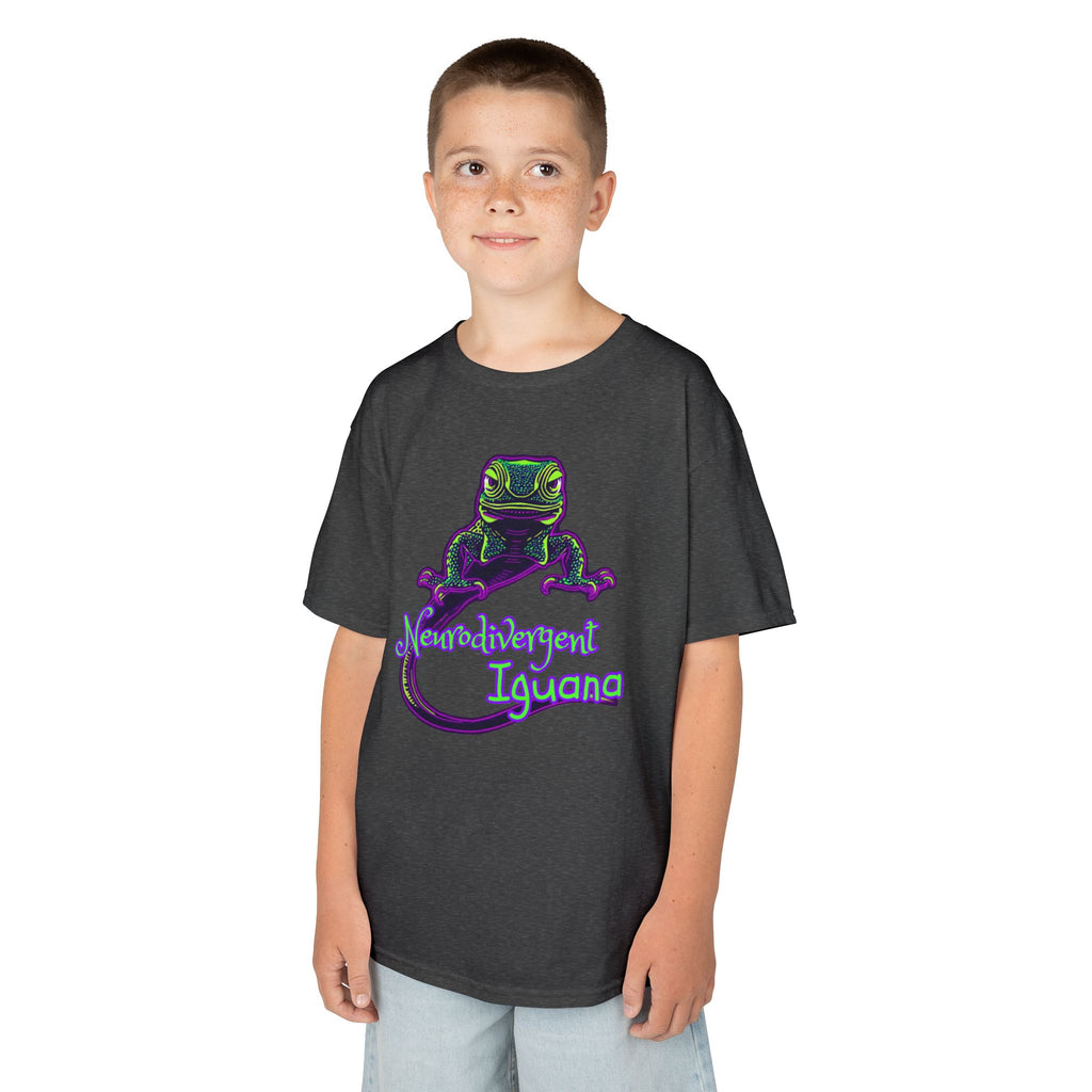 Kids Tee — Neon Chubby Iguana Graphic