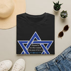 Star of David T-Shirt — "Blessed is he who comes in the name of the Lord" Religious Jewish Tee