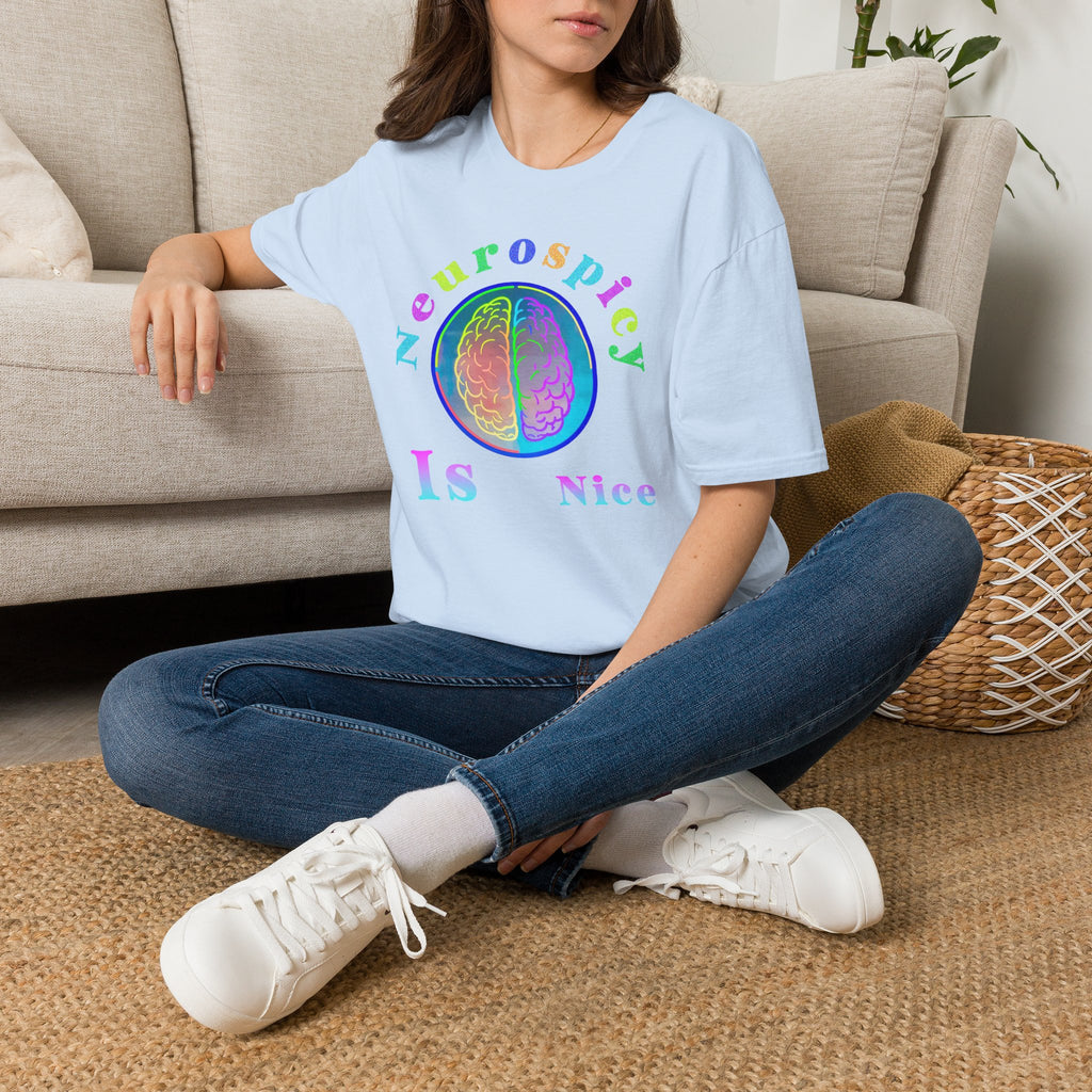Neurospicy Rainbow Brain T‑Shirt — Colorful Science Apparel