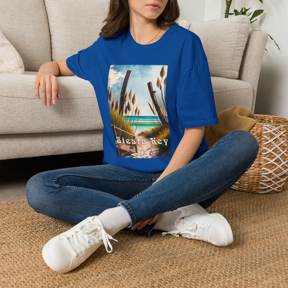 Siesta Key Beach T‑Shirt — Coastal Vintage Surf Graphic Tee