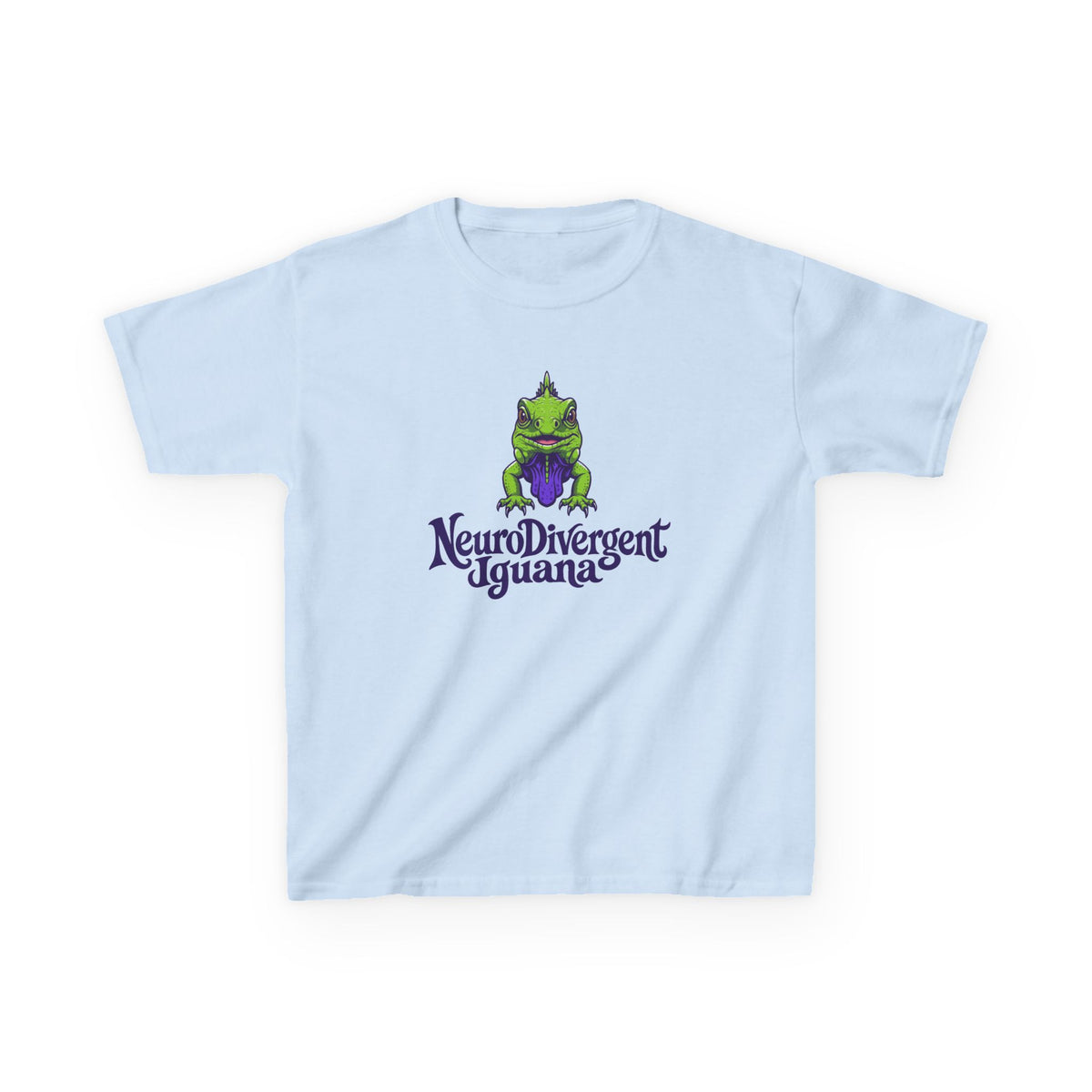Kids Tee — 'NeuroDivergent Iguana' Graphic