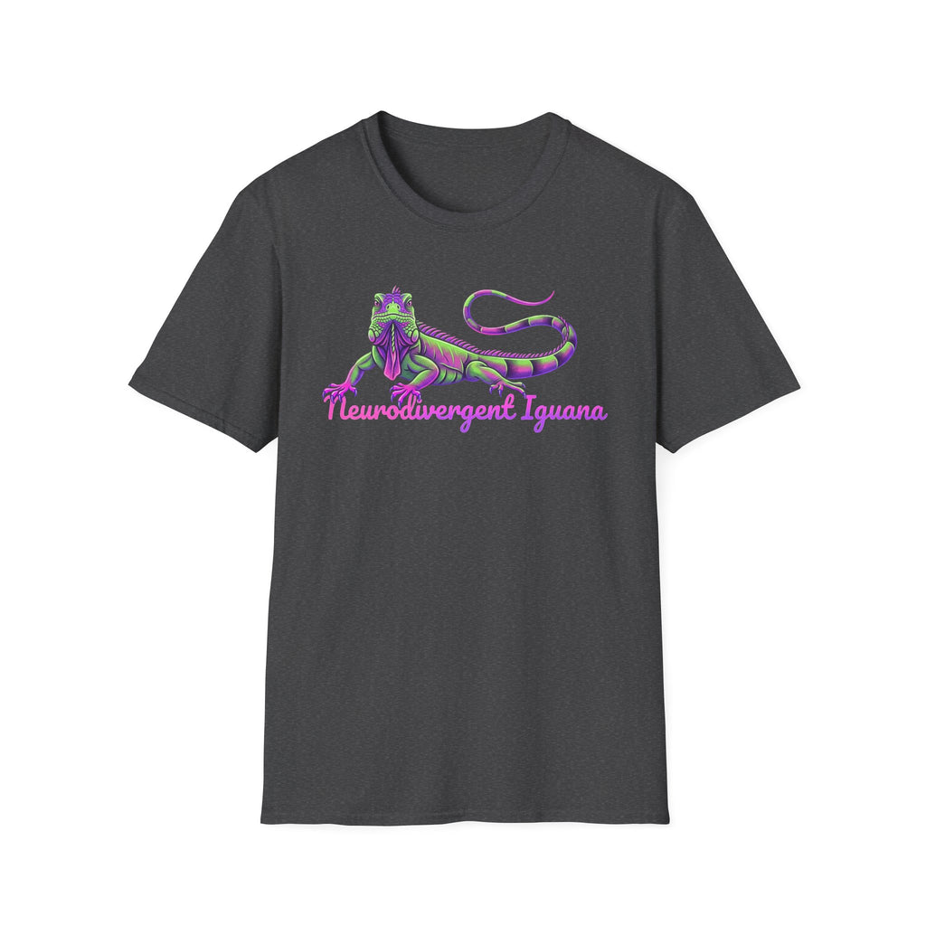 Neurodivergent Iguana T-Shirt — Colorful Pride Lizard Tee