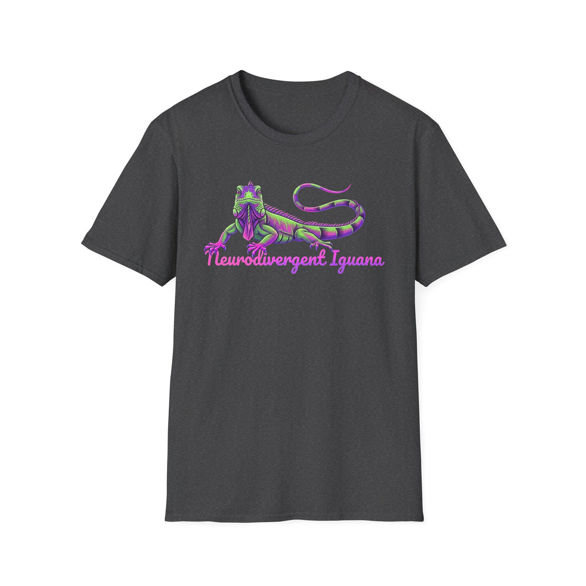 Neurodivergent Iguana T-Shirt — Colorful Pride Lizard Tee