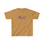 Kids Tee — Neon Green & Purple Iguana Graphic “Fluorescent Iguana”