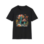 Mushroom Garden T-Shirt — Retro Psychedelic Fungi Illustration