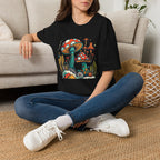 Mushroom Garden T-Shirt — Retro Psychedelic Fungi Illustration