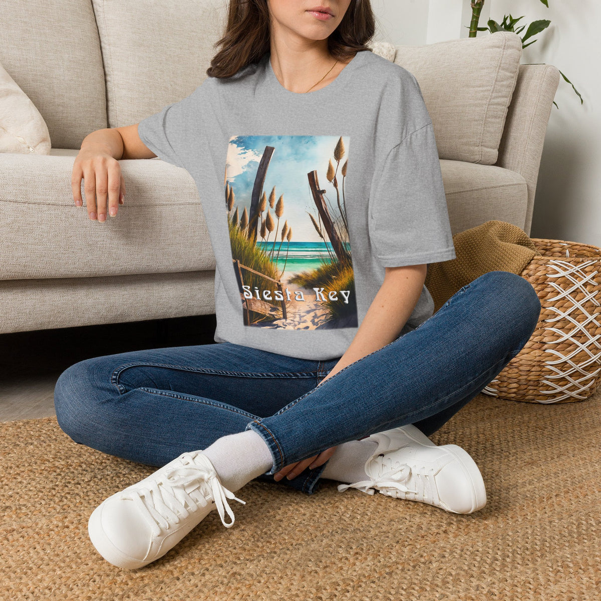Siesta Key Beach T‑Shirt — Coastal Vintage Surf Graphic Tee
