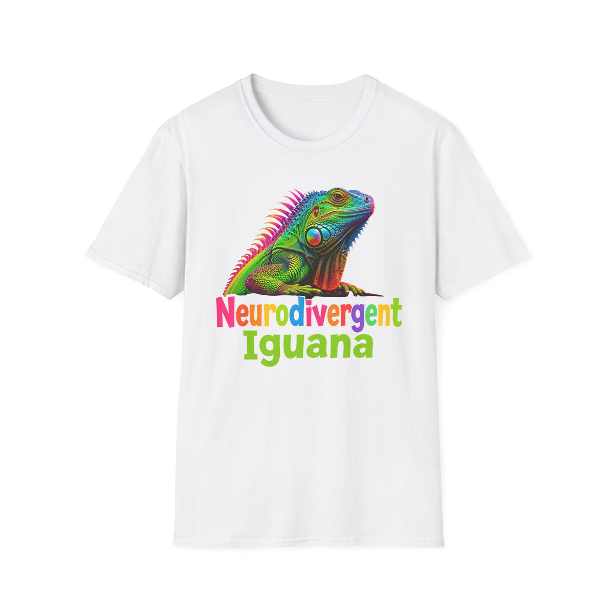 Neurodivergent Iguana T-Shirt — Colorful Pride Lizard Tee