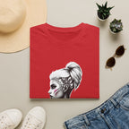 Women’s Portrait Tee — Artistic Side Profile Face Graphic T-Shirt