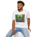 Autism Awareness T-Shirt — 'I Love Music, I Hear Headphones' Floral Design