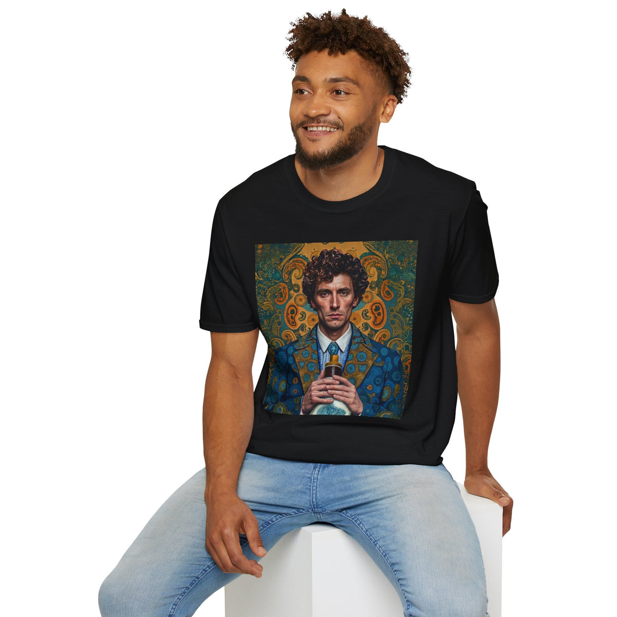 Portrait Art T-Shirt — Vintage Decorative Gentleman Illustration