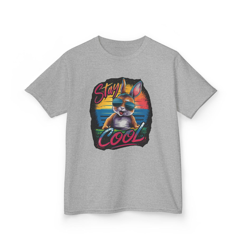 Kids T-Shirt — "Stay Cool" Sunglasses Cat Retro Graphic Tee