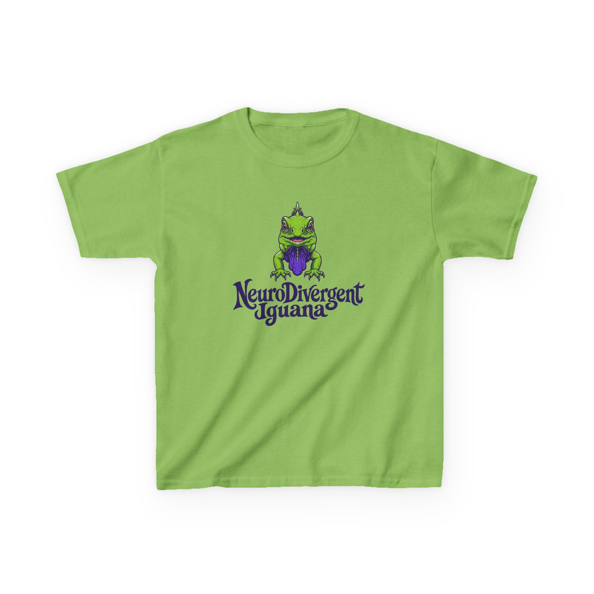 Kids Tee — 'NeuroDivergent Iguana' Graphic