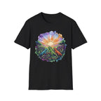 Sunrise Iguanas T-Shirt — Colorful Mountain Sunrise with Forest Trail