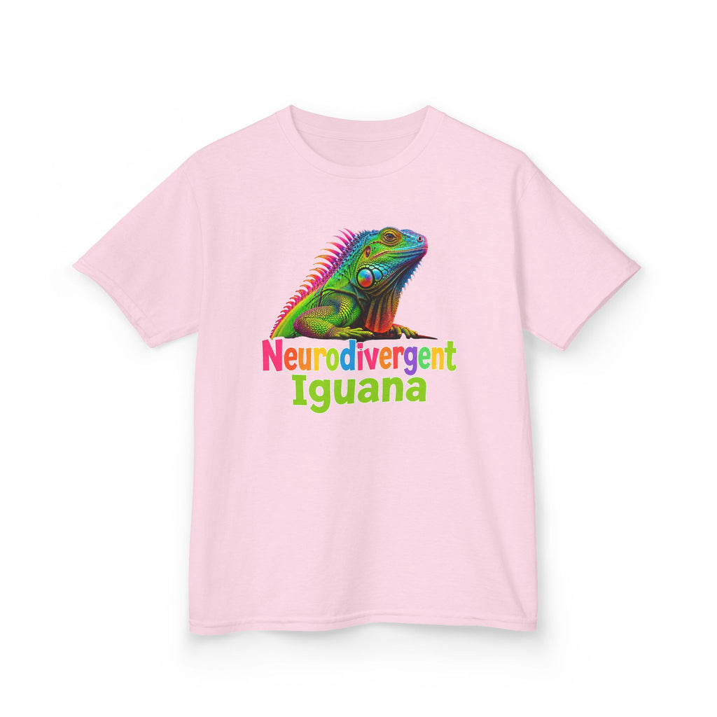 Kids T‑Shirt — Colorful "Neurodivergent Iguana" Graphic Tee