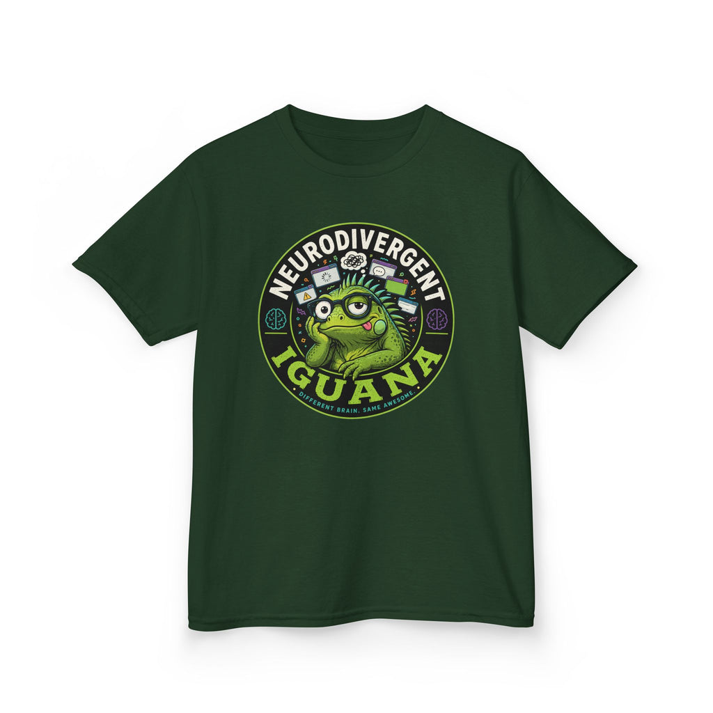 Kids T‑Shirt — "Neurodivergent Iguana" Graphic Tee