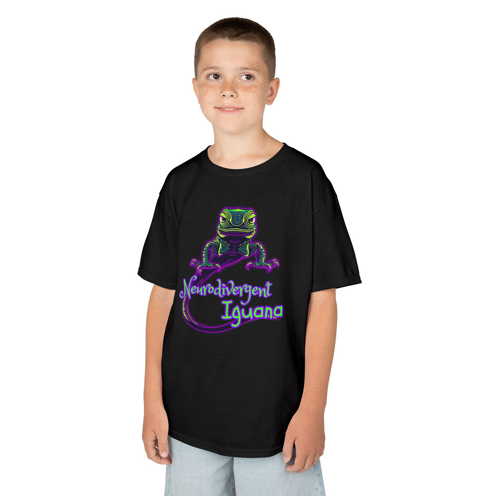 Kids Tee — Neon Chubby Iguana Graphic