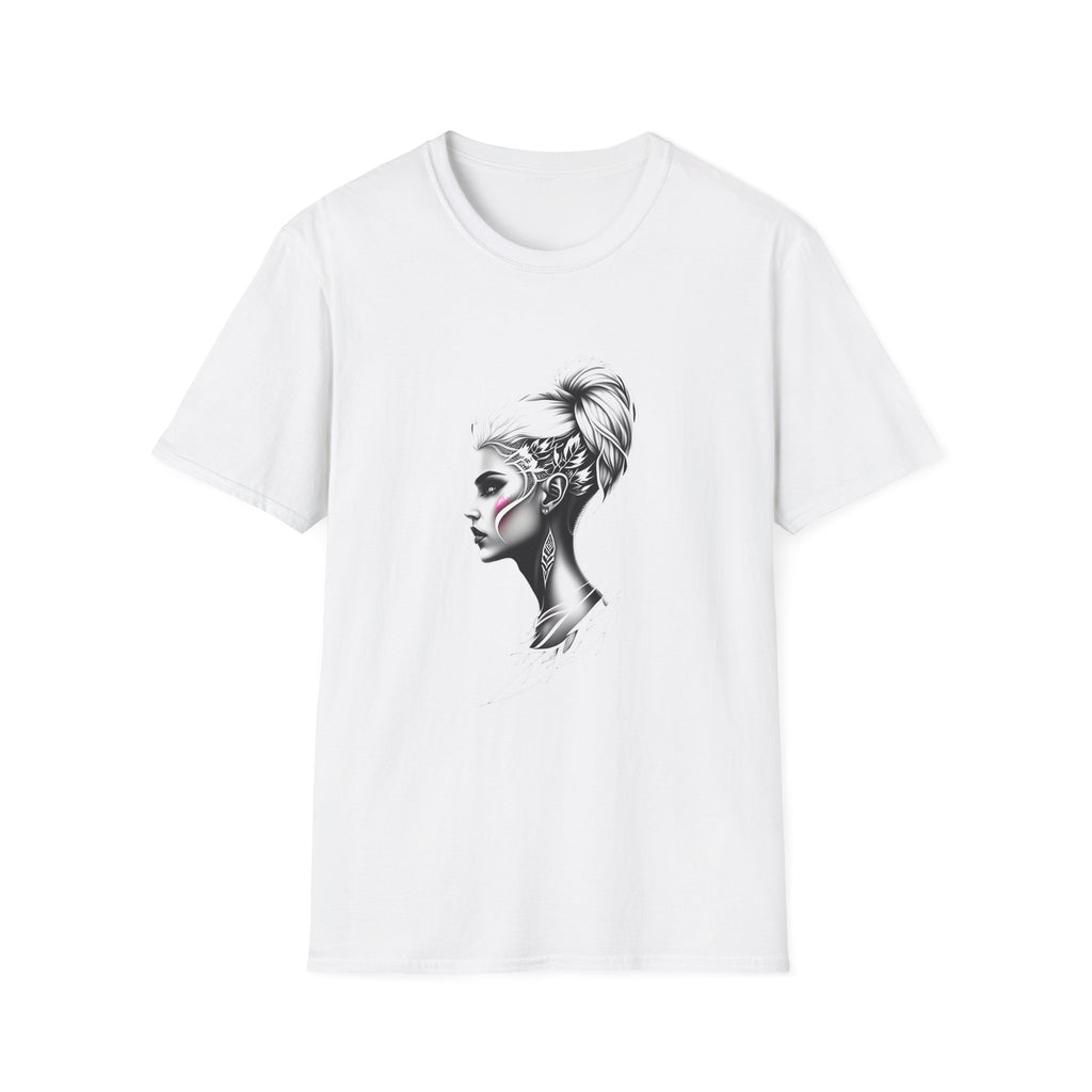 Women’s Portrait Tee — Artistic Side Profile Face Graphic T-Shirt