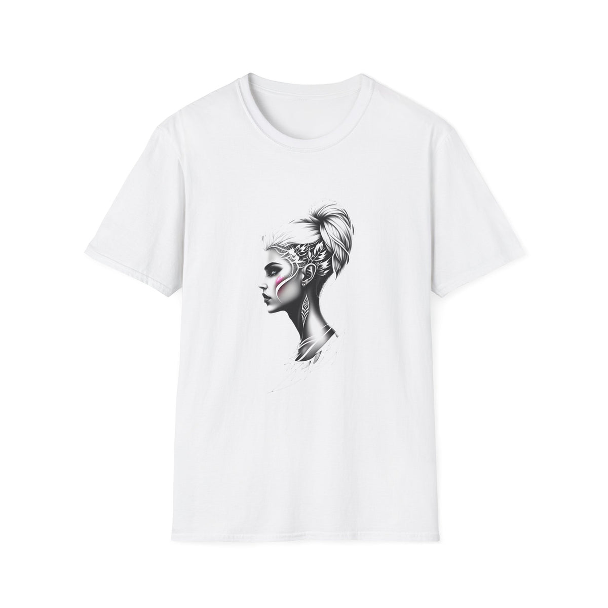 Women’s Portrait Tee — Artistic Side Profile Face Graphic T-Shirt