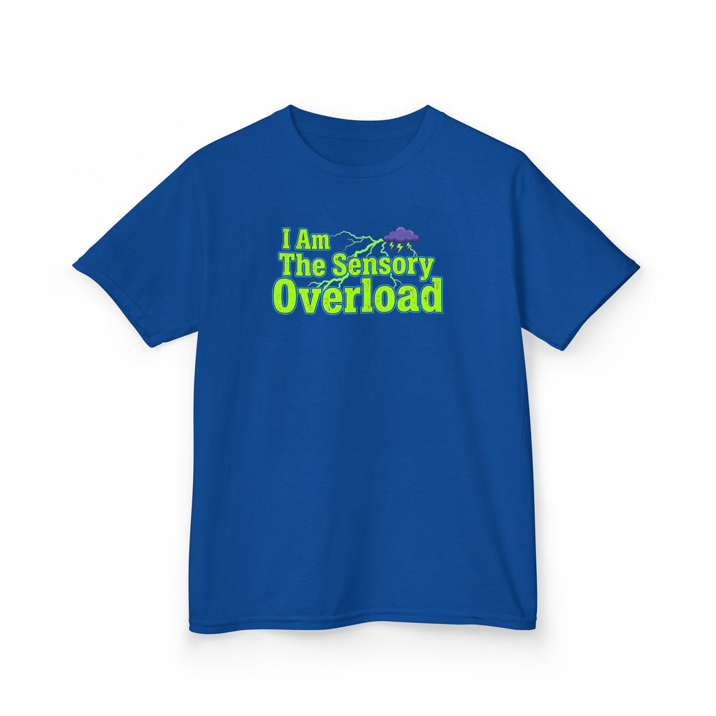 Kids T-Shirt — "I Am The Sensory Overload" Neon Graphic