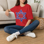 Star of David T-Shirt — "Blessed is he who comes in the name of the Lord" Hebrew Christian Jewish Faith Tee